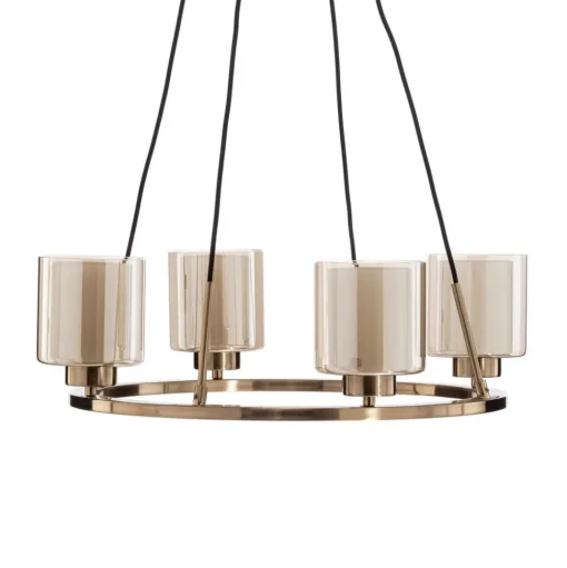 Kroonluchter Ressa Ø 59 cm antiek messing, 4-lamps.