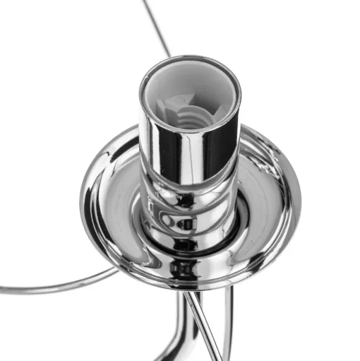 Kroonluchter Retro in zilver, 6-lamps, 75 cm