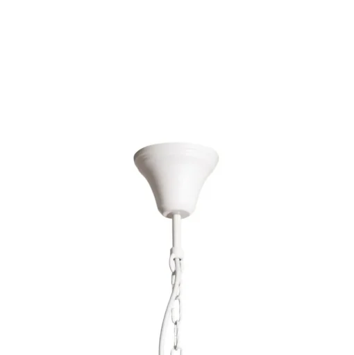 Kroonluchter roze, wit, 12-lamps, metaal
