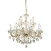Kroonluchter Valerie, messing, 12-lamps