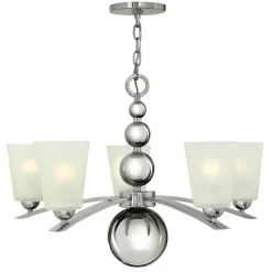 Kroonluchter Zelda 5-lamps nikkel