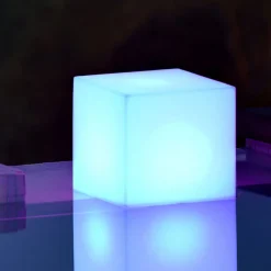 Lamp op zonne-energie Cuby kubus, hoogte 32 cm