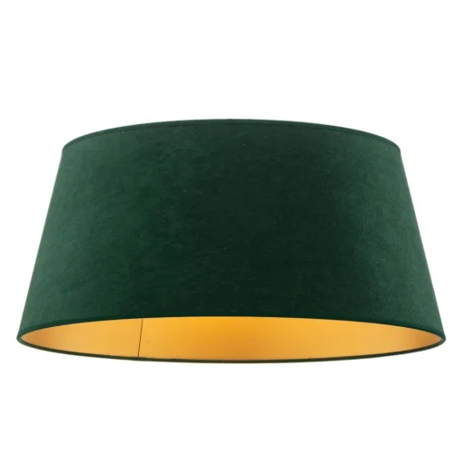 Lampenkap Cone hoogte 22,5 cm, donkergroen/goud