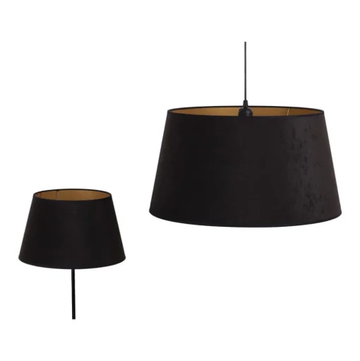 Lampenkap Cone hoogte 25,5 cm, zwart/goud