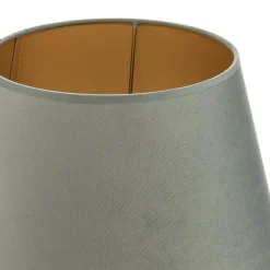 Lampenkap Cone hoogte 18 cm, mintgroen/goud