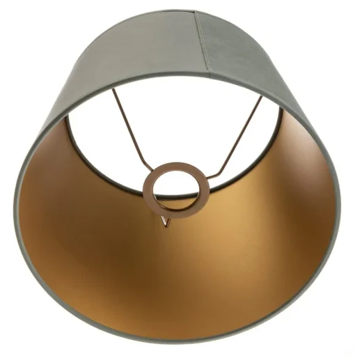 Lampenkap Cone hoogte 18 cm, mintgroen/goud