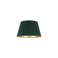 Lampenkap Cone hoogte 18 cm, donkergroen/goud