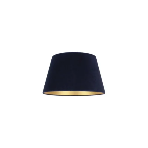 Lampenkap Cone hoogte 18 cm, donkerblauw/goud