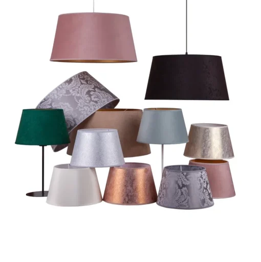 Lampenkap Cone hoogte 18 cm, grijs/goud