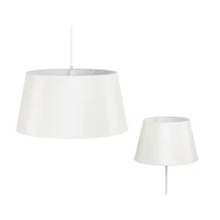 Lampenkap Cone hoogte 25,5 cm, chintz ecru/wit