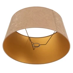 Lampenkap Cone hoogte 25,5 cm, beige/goud