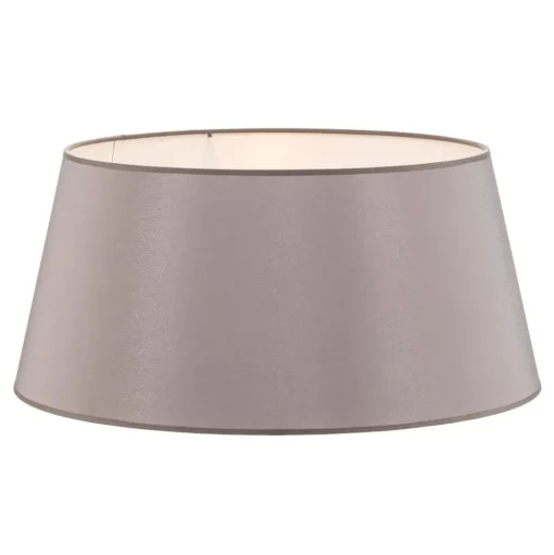 Lampenkap Cone hoogte 25,5 cm, chintz grijs/wit