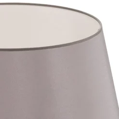Lampenkap Cone hoogte 25,5 cm, chintz grijs/wit