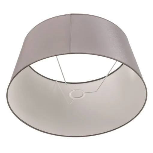 Lampenkap Cone hoogte 25,5 cm, chintz grijs/wit