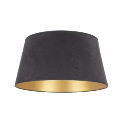 Lampenkap Cone hoogte 25,5 cm, ecru/goud