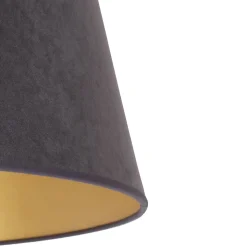 Lampenkap Cone hoogte 25,5 cm, ecru/goud