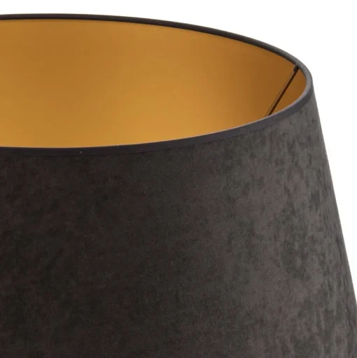 Lampenkap Cone hoogte 25,5 cm, grafiet/goud
