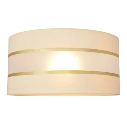 Lampenkap Helen E27 Ø40/hoogte 20cm crème/goud