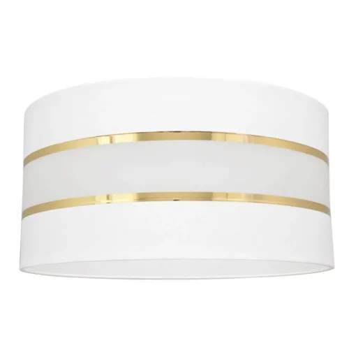 Lampenkap Helen E27 Ø40/hoogte 20cm wit/goud