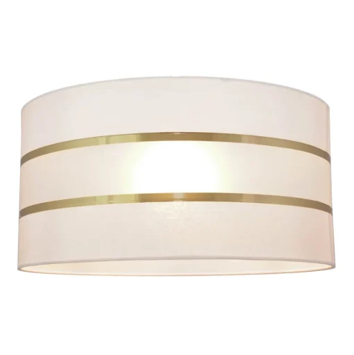 Lampenkap Helen E27 Ø40/hoogte 20cm wit/goud
