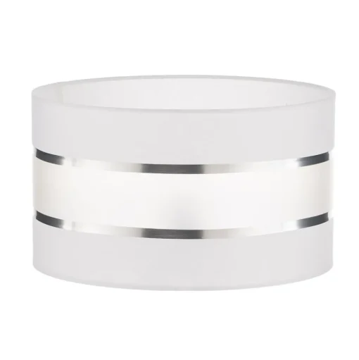 Lampenkap Helen E27 Ø35/hoogte 20 cm wit/zilver