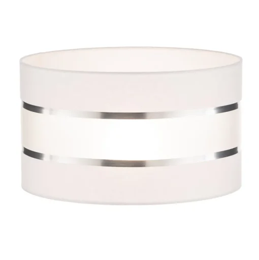Lampenkap Helen E27 Ø35/hoogte 20 cm wit/zilver