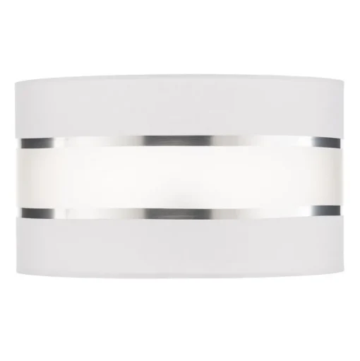 Lampenkap Helen E27 Ø35/hoogte 20 cm wit/zilver