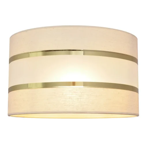 Lampenkap Helen E27 Ø25/hoogte 15 cm ecru-goud