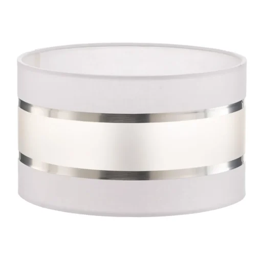 Lampenkap Helen E27 Ø25/hoogte 15cm wit/zilver