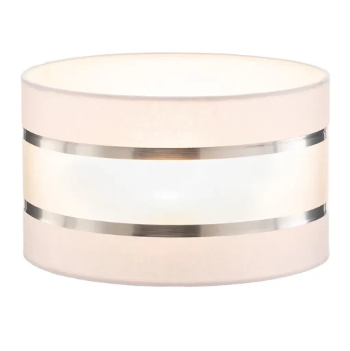 Lampenkap Helen E27 Ø25/hoogte 15cm wit/zilver