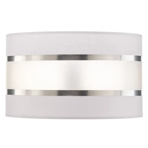 Lampenkap Helen E27 Ø25/hoogte 15cm wit/zilver