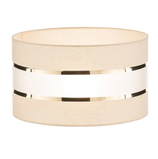 Lampenkap Helen E27 Ø35/hoogte20cm ecru/goud