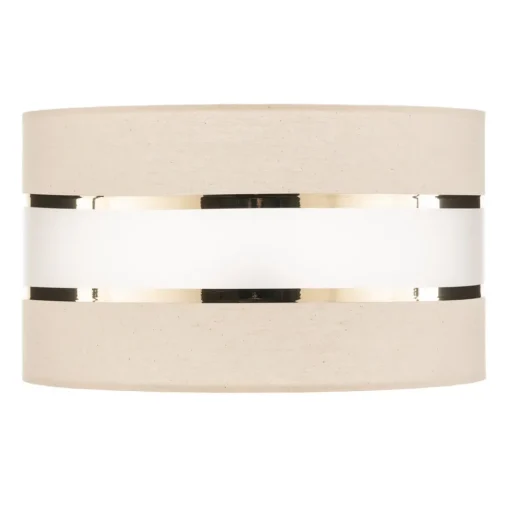 Lampenkap Helen E27 Ø35/hoogte20cm ecru/goud
