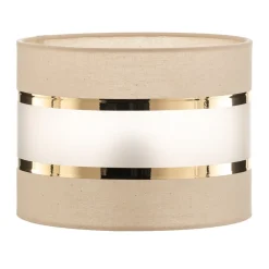 Lampenkap Helen E27 Ø20/hoogte15cm ecru/goud