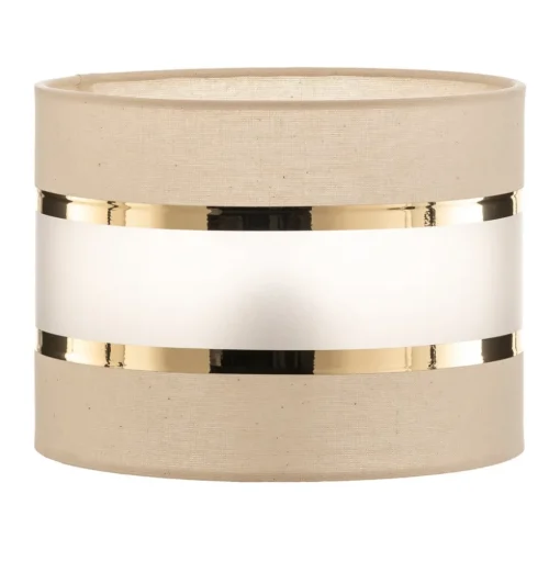 Lampenkap Helen E27 Ø20/hoogte15cm ecru/goud