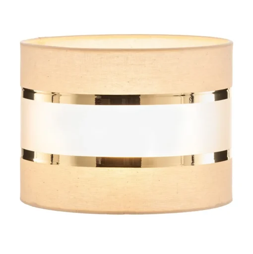 Lampenkap Helen E27 Ø20/hoogte15cm ecru/goud