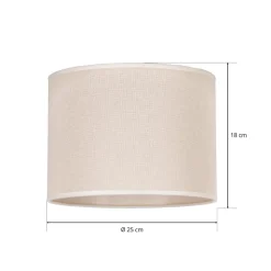 Lampenkap Roller, beige, Ø 25 cm, hoogte 18 cm