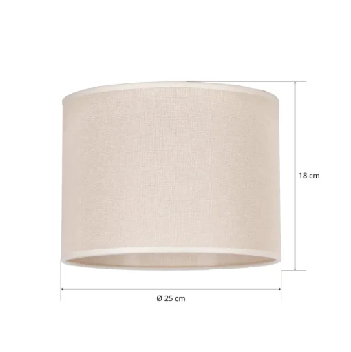 Lampenkap Roller, beige, Ø 25 cm, hoogte 18 cm