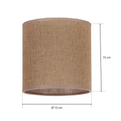 Lampenkap Roller, lichtbruin, Ø 15 cm, hoogte 15 cm