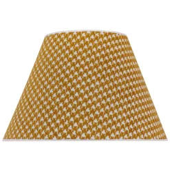 Lampenkap Sofia 26 cm, haasjespatroon geel