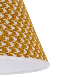 Lampenkap Sofia 26 cm, haasjespatroon geel
