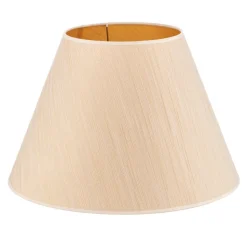Lampenkap Sofia hoogte 31 cm, wit/goud gestreept