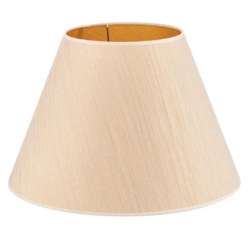 Lampenkap Sofia hoogte 31 cm, wit/goud gestreept