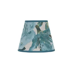 Lampenkap Sofia hoogte 15,5 cm bloemenpatroon turquoise