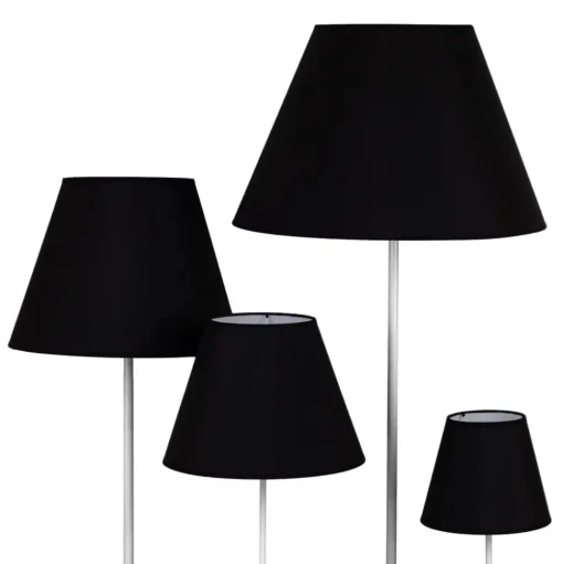 Lampenkap Sofia hoogte 26 cm, zwart/wit