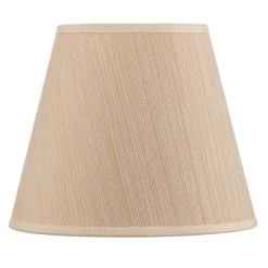 Lampenkap Sofia hoogte 15,5 cm wit/goud gestreept