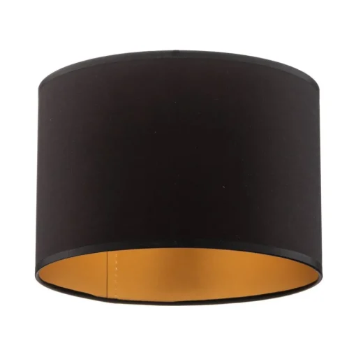 Lampenkap Soho, zwart/goud, textiel, Ø 18 cm
