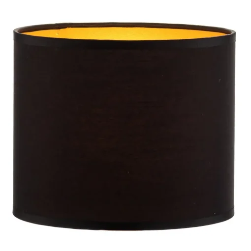 Lampenkap Soho, zwart/goud, textiel, Ø 18 cm