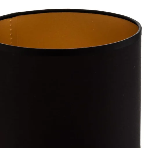 Lampenkap Soho, zwart/goud, textiel, Ø 18 cm
