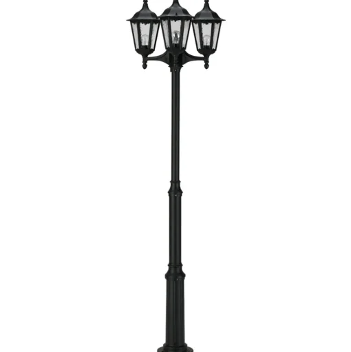 3-lamps lantaarnpaal 2099, zwart